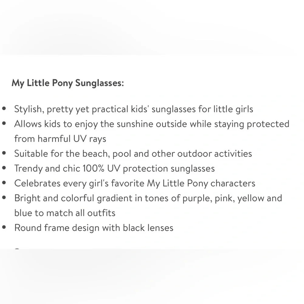 My Little Pony Kids Sunglasses